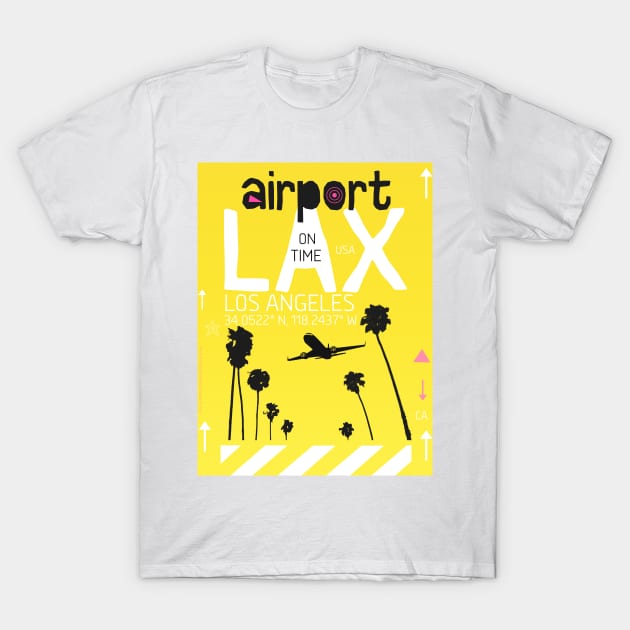 Los Angeles LAX 281222 T-Shirt by Woohoo